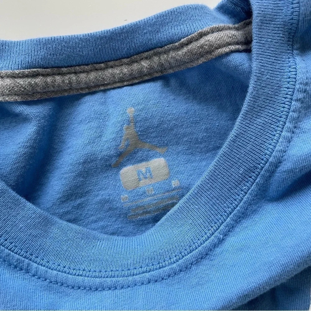 JORDAN Flight Jumpman Light Blue Crewneck Short sleeve Tee Size Medium